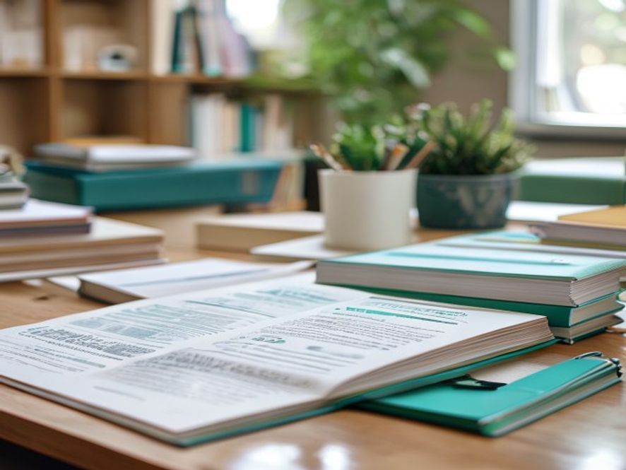 Wellness resource materials including guides, handouts, and digital content library